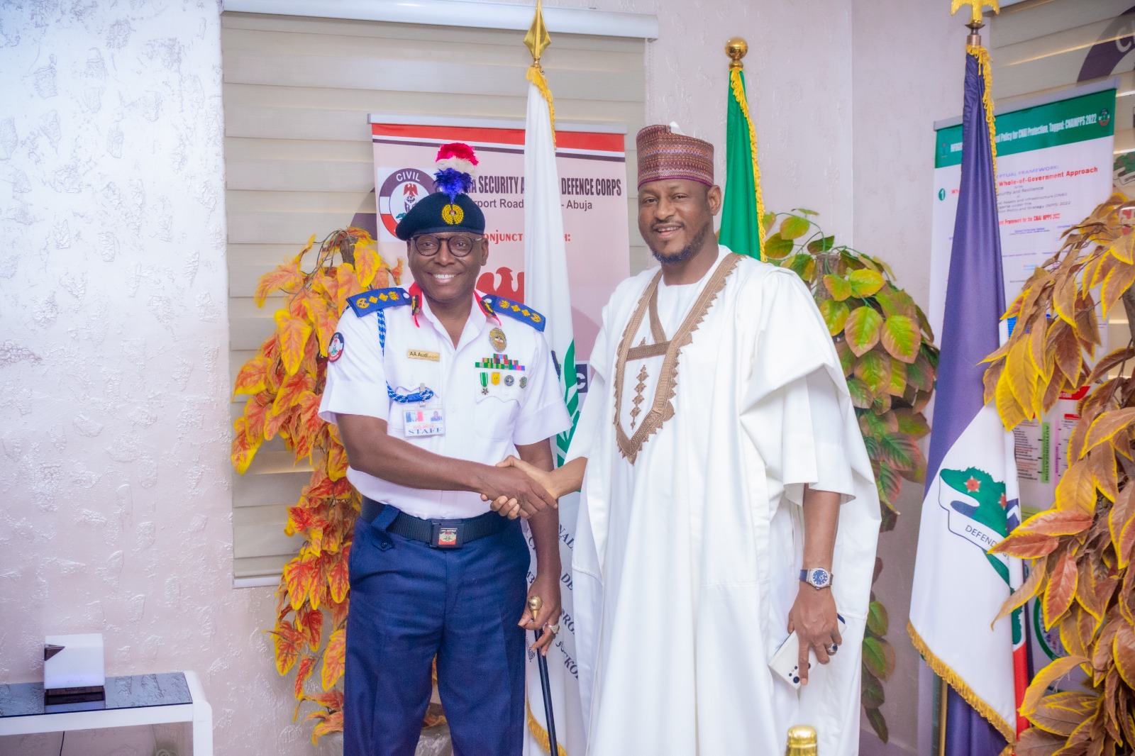 NSCDC CG HOSTS KATSINA STATE GOVERNOR, ASSURES HEIGHTENED SECURITY IN THE STATE.