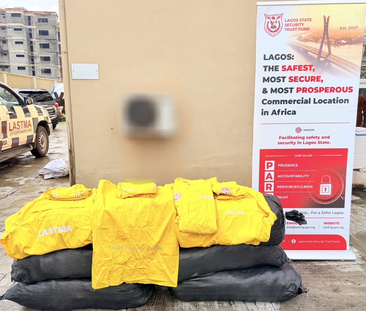 LSSTF Donates Raincoats to LASTMA to Strengthen All-Weather Traffic Management Operations