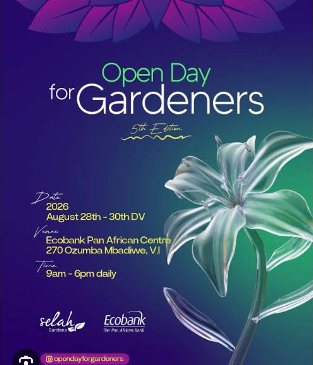 Open Day for Gardeners Returns for Its 5th Edition, Featuring Prof. Yemi Osinbajo