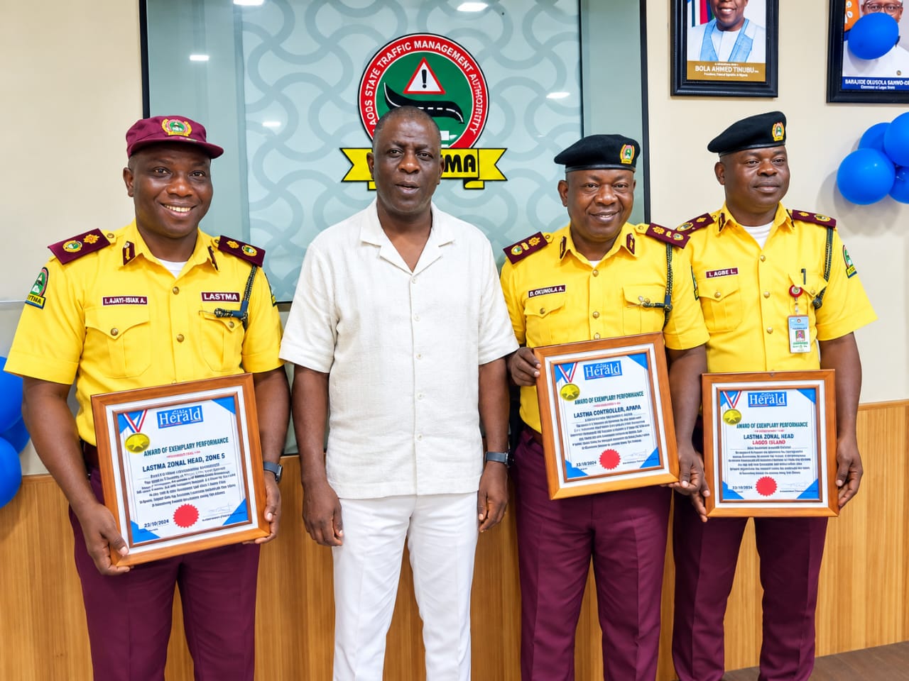 LASTMA OFFICERS HONOURED WITH AWARD OF OUTSTANDING EXEMPLARY PERFORMANCE IN LAGOS.